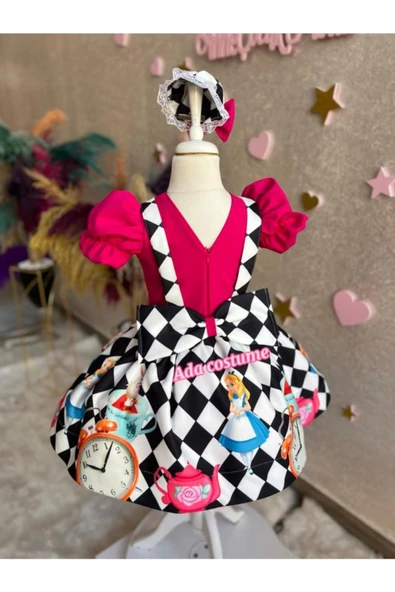 ALİCE HARİKALAR DİYARINDA KONSEPT ELBİSE. KABARIK TÜLLÜ ÖZEL TASARIM - 2