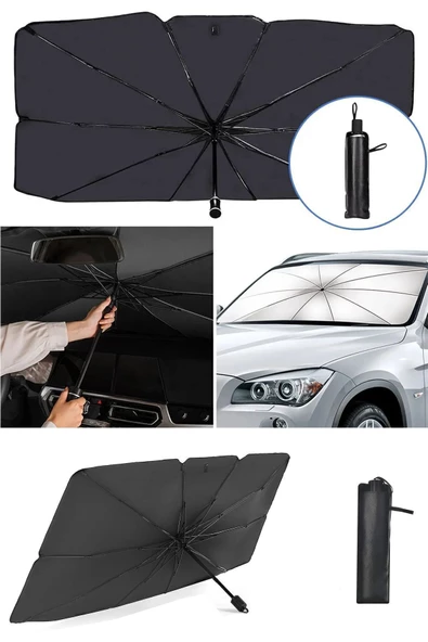Teknotik Araba Ön Cam Güneşlik Katlanabilir Güneşlik Şemsiye Ön Cam Gölgelik Honda Civic ile uyumlu ürün görseli 1