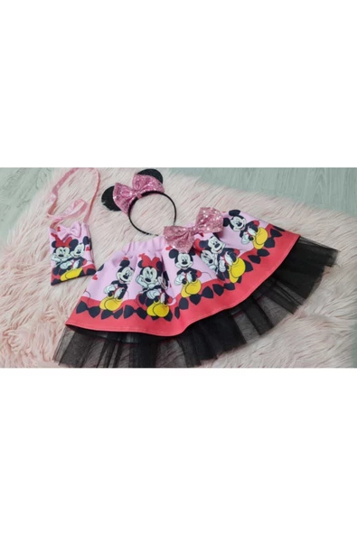 Kız Çocuk  Etek Taç Çanta Takım - 4