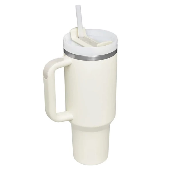 Stanley Quencher Pipetli Termos Bardak 1.18 Lt - Krem - 2