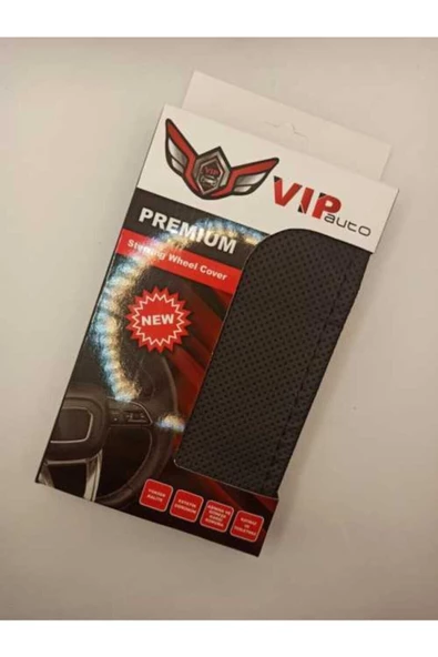 Teknotik Kirmizi Dikisli Noktalı Oto Direksiyon Kılıfı - Resim 2