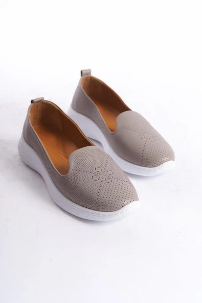 Kadın Hakiki Deri Babet Rahat Hafif Taban Kadın Günlük Rahat Slip-On Ayakkabı - Resim 4