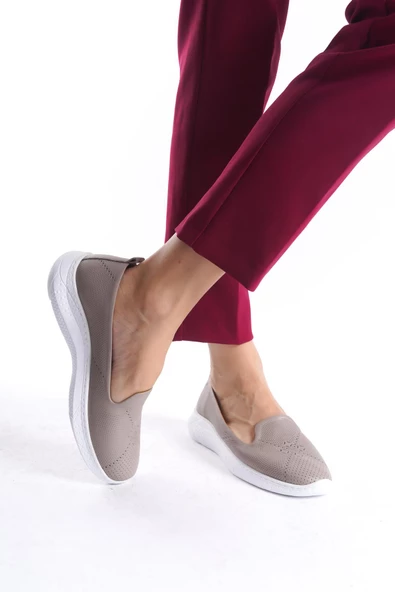 Kadın Hakiki Deri Babet Rahat Hafif Taban Kadın Günlük Rahat Slip-On Ayakkabı - Resim 2