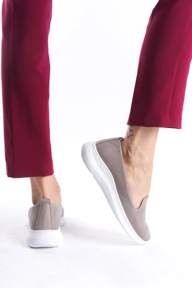 Kadın Hakiki Deri Babet Rahat Hafif Taban Kadın Günlük Rahat Slip-On Ayakkabı - Resim 3