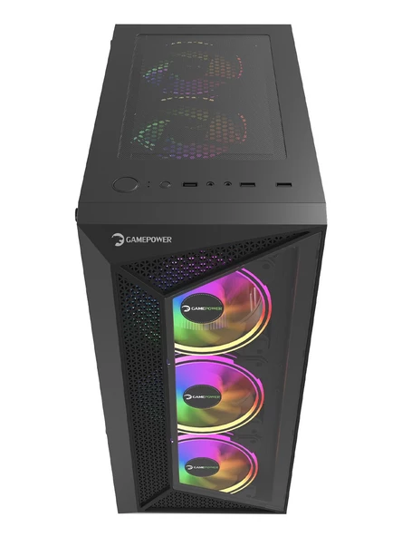 Gamepower Eclipse ARGB 4 Fanlı 500 W ATX Oyuncu Kasası - 3