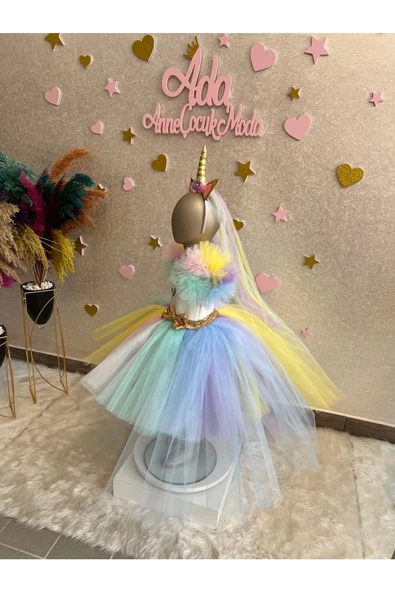 My Little Pony Unicorn Kabarık Tüllü Kuyruklu Özel Tasarım Elbise - 3