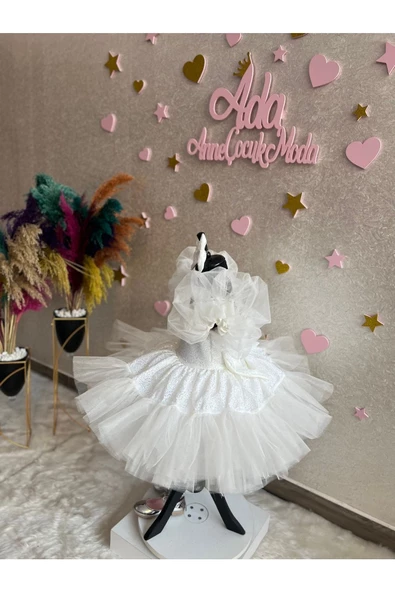 Kız Çocuk Payet Detaylı Tüllü Kabarık Abiye Elbise - 8