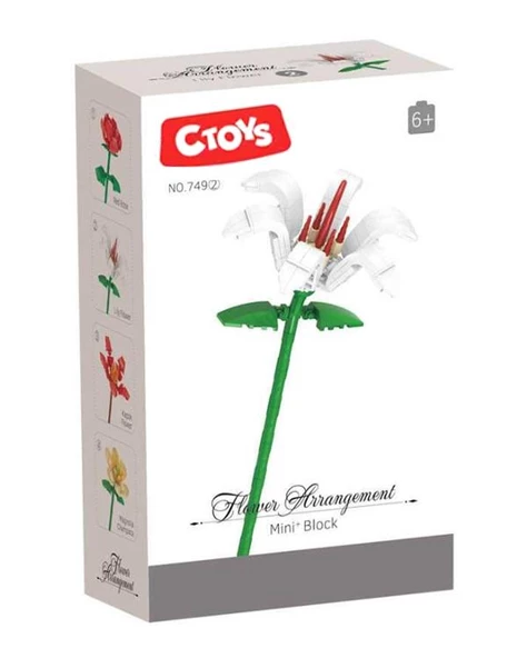 Ctoys Flower Arrangement Mini Blok Lily Flower ürün görseli 1