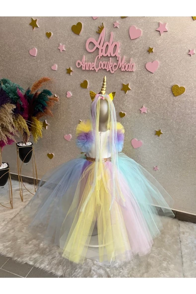 My Little Pony Unicorn Kabarık Tüllü Kuyruklu Özel Tasarım Elbise - 6
