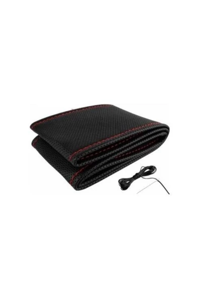 Teknotik Peugeot 206 2001-2010 Direksiyon Kılıfı / Kırmızı Dikişli (06) - Resim 2