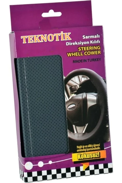 Teknotik Fiat Punto 1999-2005 Direksiyon Kılıfı / Gri (2599) - Resim 4