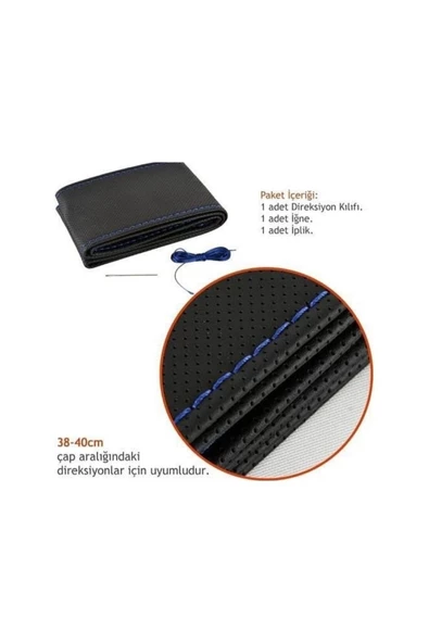 Teknotik Hyundai Sonata 2006-2008 Direksiyon Kılıfı / Mavi Dikişli (02) - Resim 3