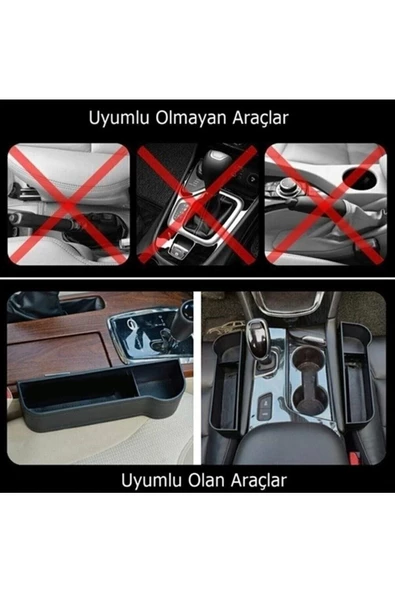 Teknotik Koltuk Arası Bardak Tutucu Organizer 2 Li Set Oto Bardaklık - Resim 4