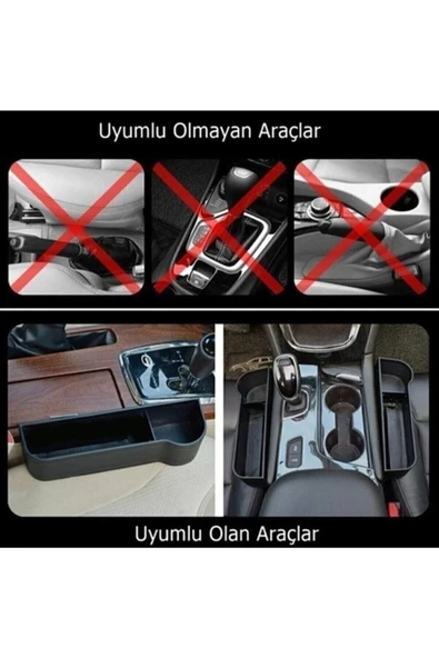 Teknotik Koltuk Arası Bardak Tutucu Organizer 2 Li Set Oto Bardaklık - 4
