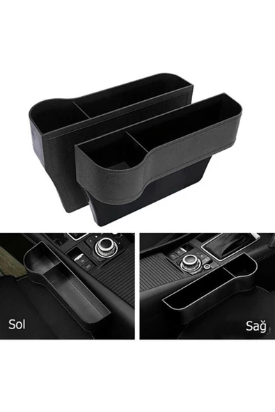 Teknotik Koltuk Arası Bardak Tutucu Organizer 2 Li Set Oto Bardaklık - Resim 3