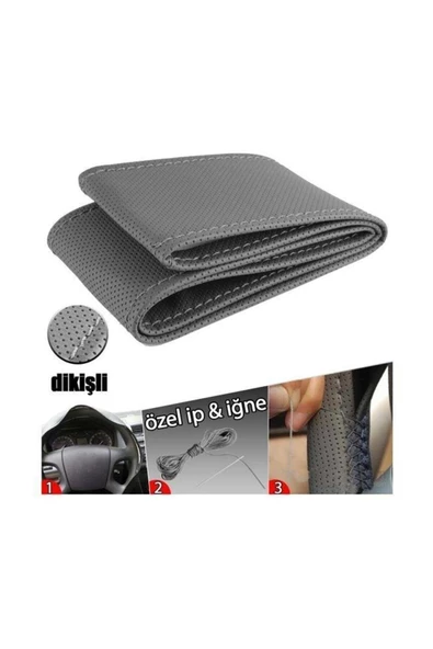 Teknotik Toyota Uyumlu Avensis 2003-2005 Direksiyon Kılıfı / Gri (2315)