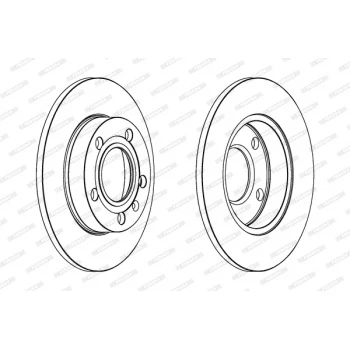 ARKA FREN AYNASI A80 91-94 A4 00-04 A4 AVANT 01-04 A4 CABRIOLET SEAT EXEO 08- - FERODO DDF1709