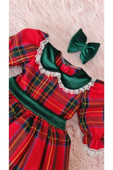 Kız Çocuk Yeni Yıl Konsept Kabarık Elbise - Resim 2