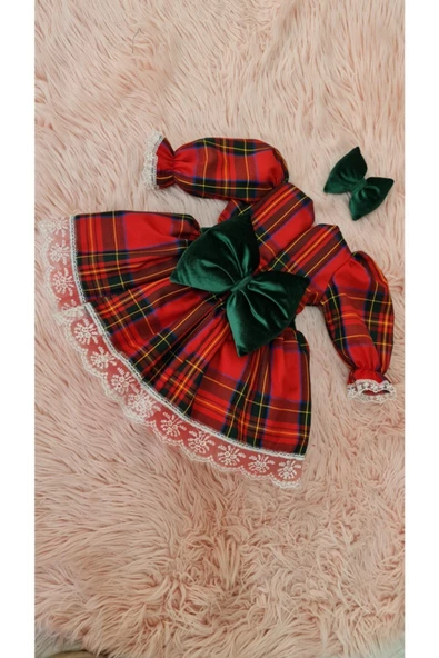 Kız Çocuk Yeni Yıl Konsept Kabarık Elbise - Resim 3