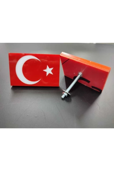 Teknotik Türk Bayrağı Pleksi Panjur Arması Vidalı - Resim 2