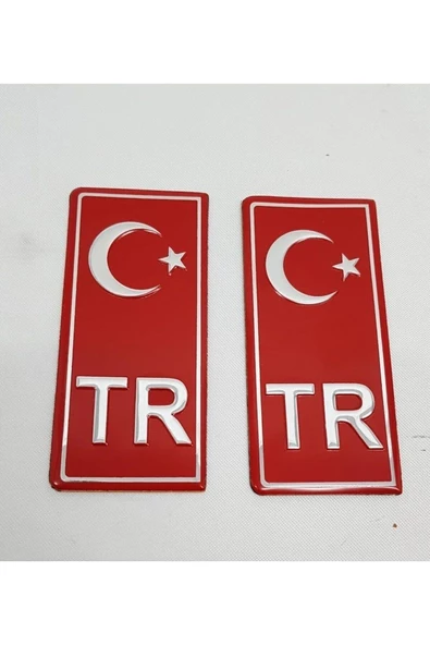 Teknotik Renault 19 Tr Plaka Stıcker 2'li - Türkiye Plaka Stıcker - Türkiye Plakalık
