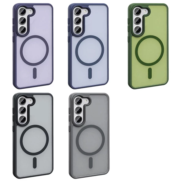 Galaxy S24 FE Kılıf Magsafe Şarj Özellikli Mat Arka Yüzey Redclick Sio Kapak - Resim 10