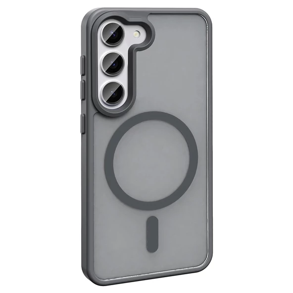 Galaxy S24 FE Kılıf Magsafe Şarj Özellikli Mat Arka Yüzey Redclick Sio Kapak - Resim 5