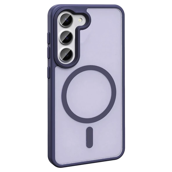 Galaxy S24 FE Kılıf Magsafe Şarj Özellikli Mat Arka Yüzey Redclick Sio Kapak - Resim 2