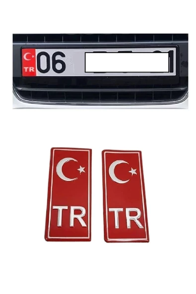 Teknotik Chery Tiggo Tr Plaka Stıcker 2'li - Türkiye Plaka Stıcker - Türkiye Plakalık
