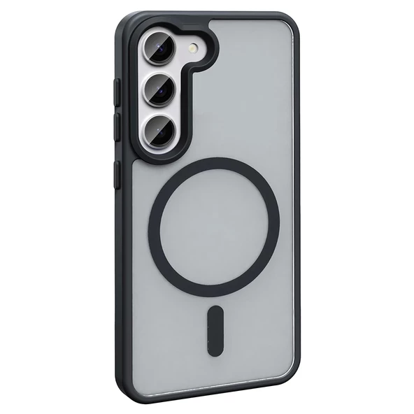 Galaxy S24 FE Kılıf Magsafe Şarj Özellikli Mat Arka Yüzey Redclick Sio Kapak - Resim 4