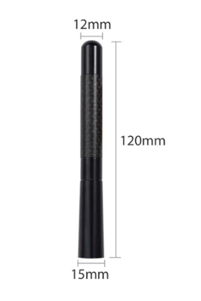 Teknotik Fıat Linea 2009 Sonrası Uyumlu Karbon Oto Çubuk Anten Siyah - 3