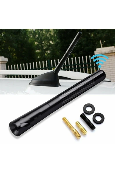 Teknotik Renault Latitude Uyumlu Karbon Fiber Oto Radyo Anteni Çubuk Anten Siyah - Resim 2