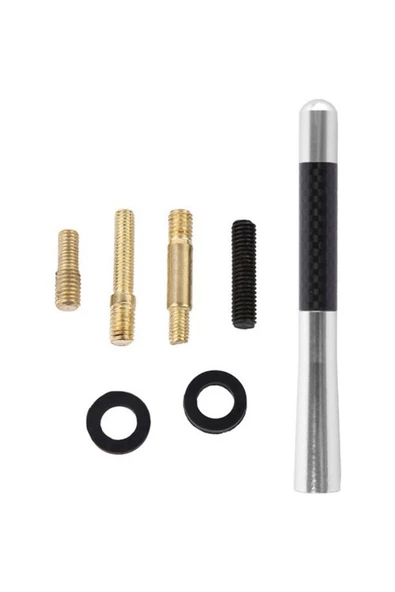 Teknotik Passat Cc Uyumlu Karbon Fiber Oto Radyo Anteni Çubuk Anten Gri 12 Cm - Resim 2