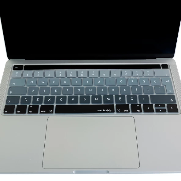 Macbook Pro Klavye Koruyucu (Türkçe Q) 13inç A1706 A1989 A2159-15inç A1707 A1990 ile Uyumlu Ombre - 6