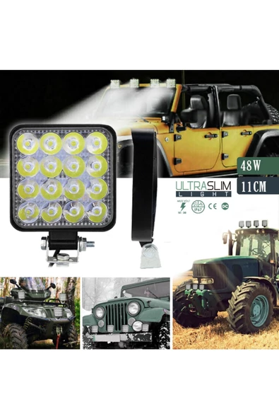 Teknotik Lada 111 uyumlu 16 Led Off Road Çalışma Ve Sis Lambası 48w 12-24v ürün görseli 1