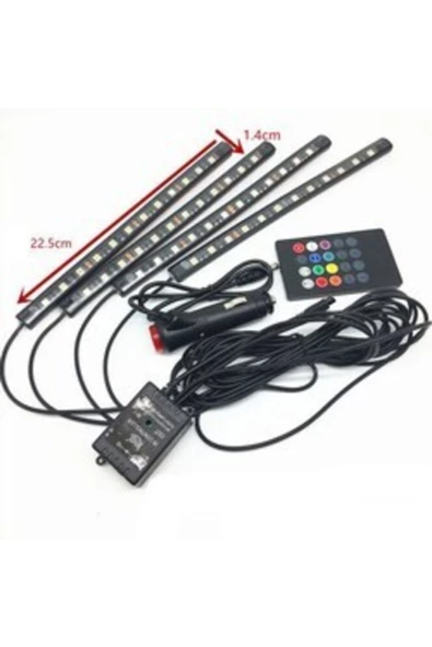 Teknotik Ayak Altı 12 Ledli Sese Duyarlı Kumandalı Neon Led Aydınlatma ürün görseli 1