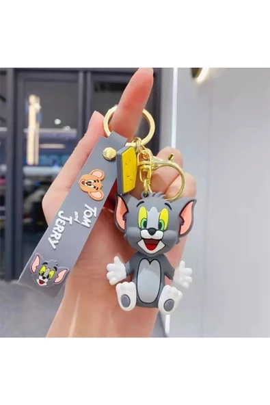 Teknotik Tom & Jerry Slikon Lüx Premium Anahtarlık 3d Hediyelik Eşya 1 Adet ürün görseli 1