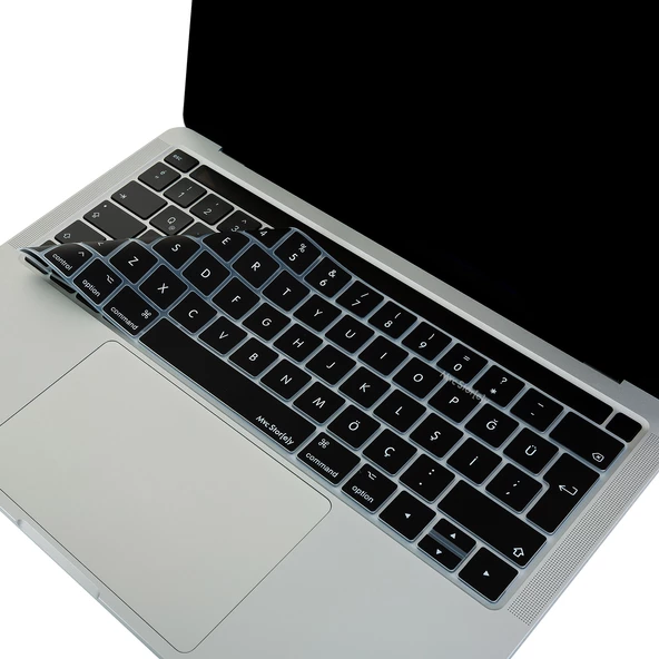 MacBook Pro Klavye Koruyucu Türkçe Q Silikon 13-15 inç Touch Bar Ultra İnce Yıkanabilir Kapak