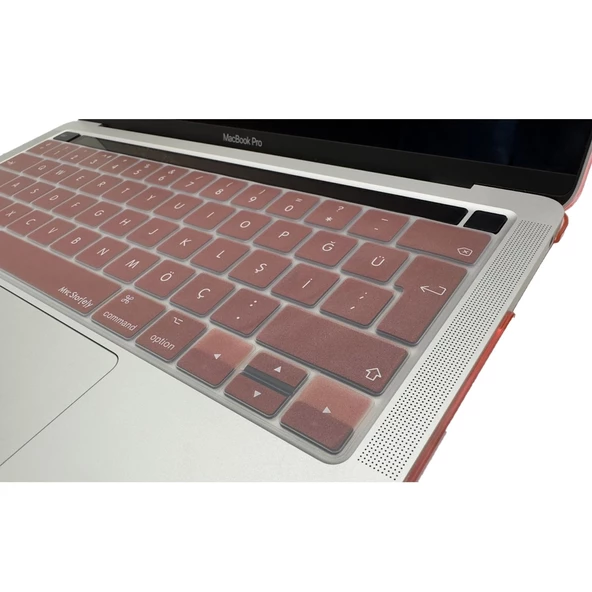 MacBook Pro Klavye Koruyucu Türkçe Q Silikon 13-15 inç Touch Bar Ultra İnce Yıkanabilir Kapak - 5