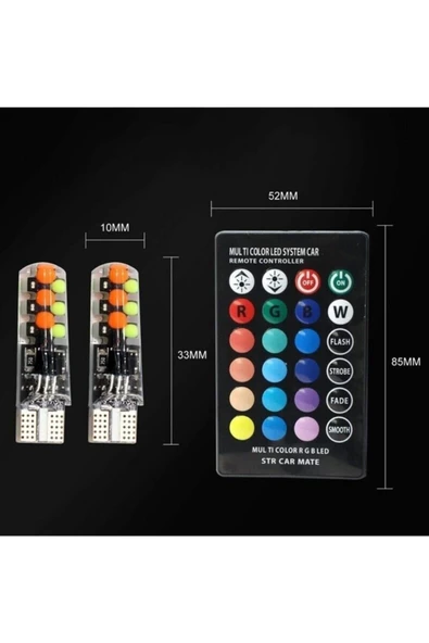 Teknotik Uzaktan Kumandalı T10 Çakarlı Renkli Led - Resim 3