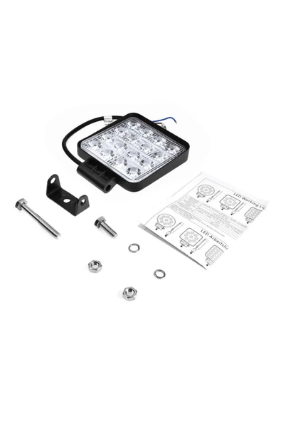 Teknotik 16 Led Kare Off Road Traktör Tir Kamyon Sis Fari Sis Lambasi Çalisma Lambasi Projektör 12-24 - 5