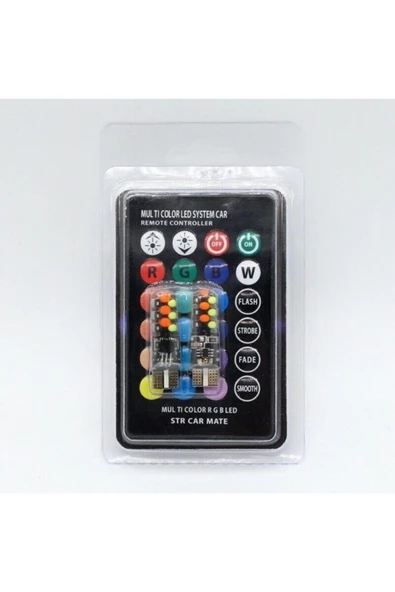 Teknotik Uzaktan Kumandalı T10 Çakarlı Renkli Led - Resim 4