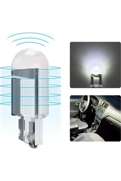 Teknotik Cam T10 LED Ampül Yeni Nesil 12V 5W Beyaz Renk 2 Adet - 3