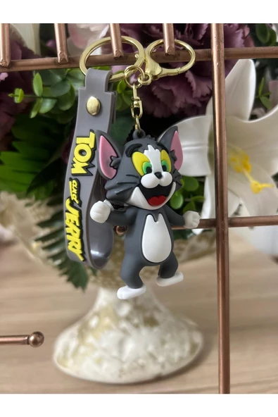 Teknotik 3D Tom Ve Jerry Anahtarlık Büyük Boy Ve Çanta Aksesuarı 1 Adet Fiyatıdır (TOM) - 2