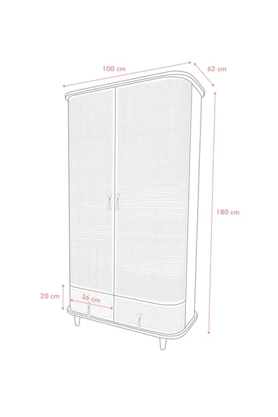 ReMa-design Ahşap Zula Gardırop - Resim 6