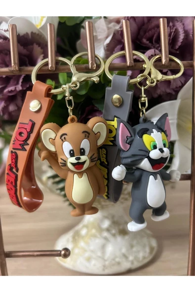 Teknotik 3D Tom Ve Jerry Anahtarlık Büyük Boy Ve Çanta Aksesuarı 2 Adet Fiyatıdır