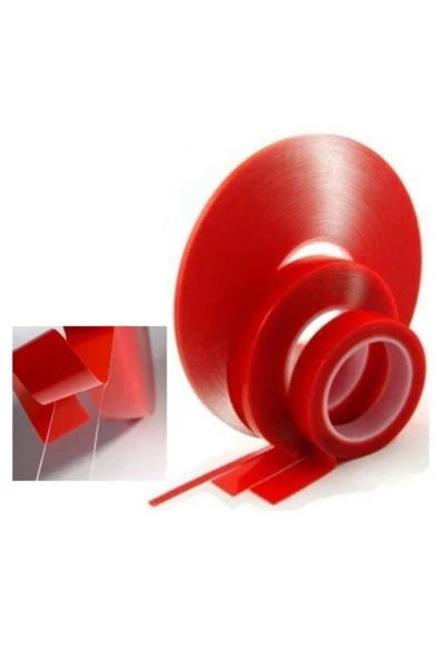 Teknotik Akrilik Şeffaf Silikonlu Çift Taraflı Bant 15 mm X 10 m - 2