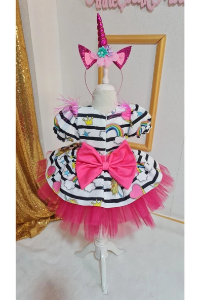 Kız Çocuk Unicorn My Little Pony Tüllü Kabarık Elbise - 4