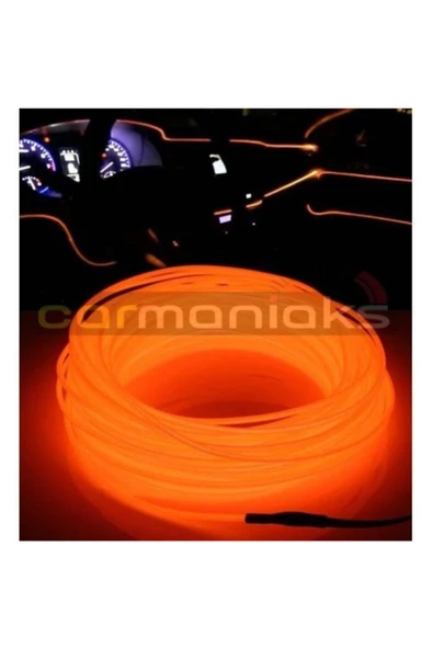 Teknotik Torpido Led Ip Neon Işıklı Dekoratif Turuncu 5 Metre - 2