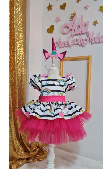 Kız Çocuk Unicorn My Little Pony Tüllü Kabarık Elbise - 2